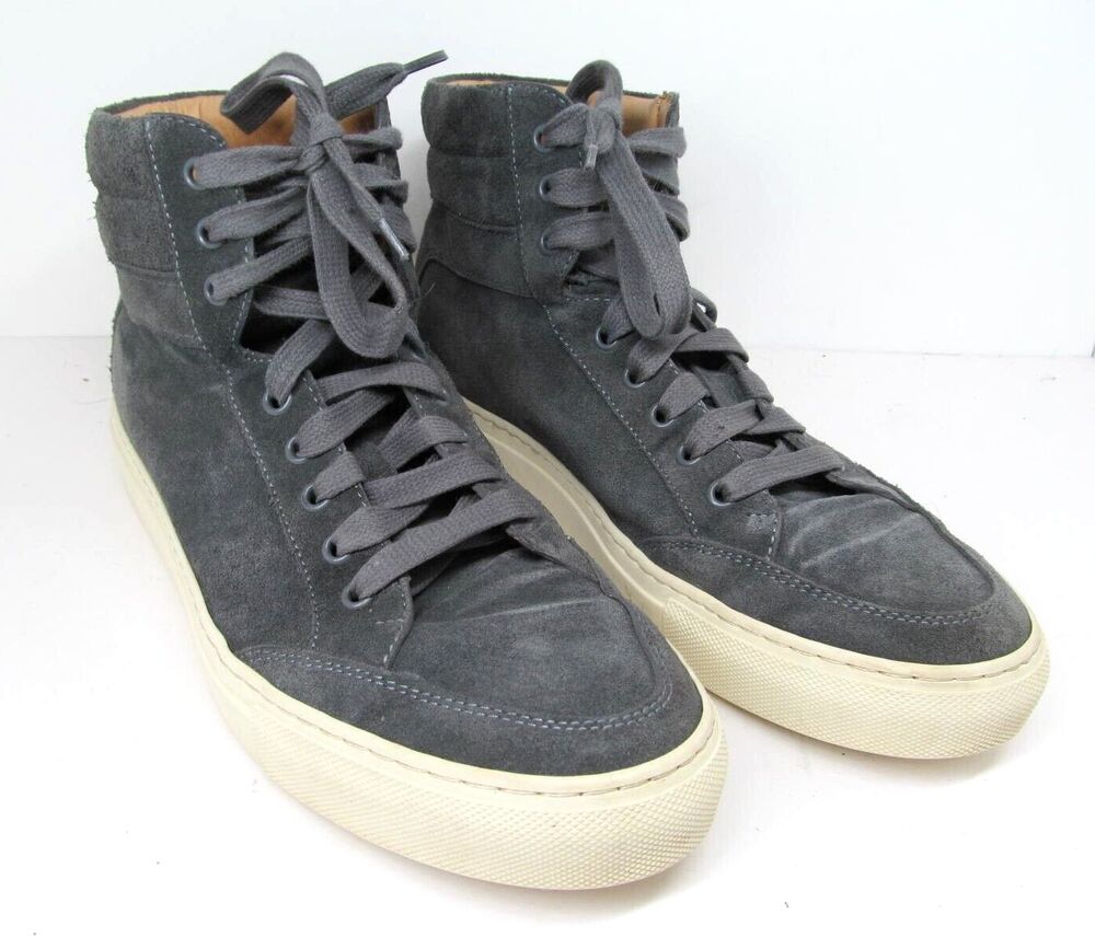 Kolo Italy Gray Suede Lace Up High Top Shoes Mens Size US 9 EUR 42